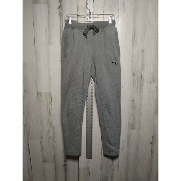 Puma Pants Mens Size Small Gray Casual Track Running Sweatpants - Picture 1 of 10